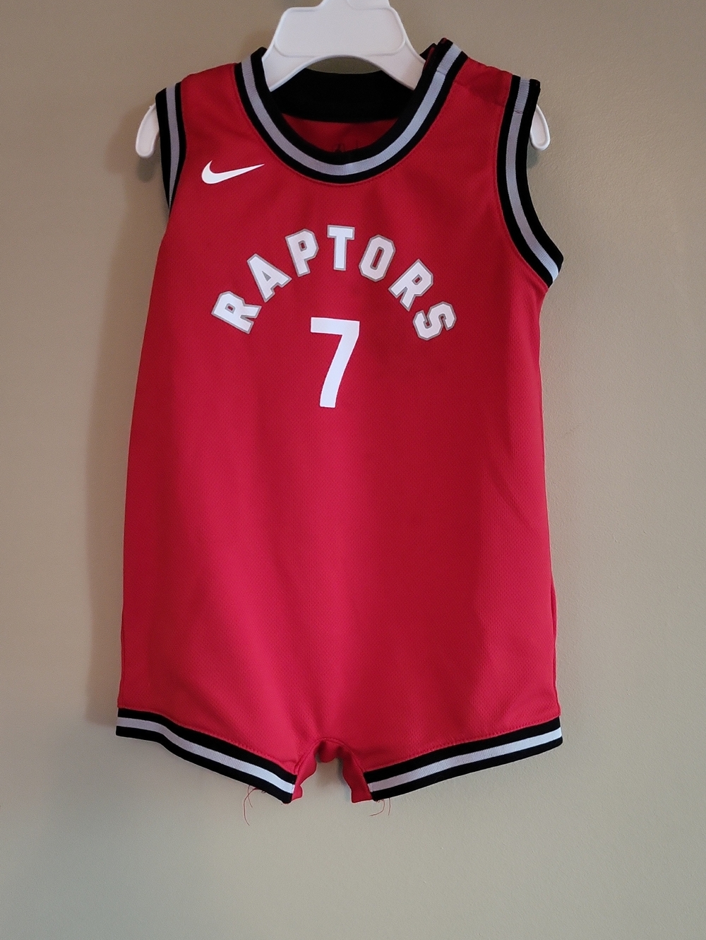 Nike red Toronto Raptors #7 basketball romper